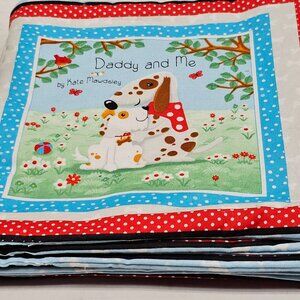 Soft Child Boy Girl Baby Kid Daddy and Me by Kat Mawdsley Cloth Dog Book Toy 9"